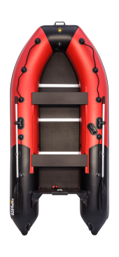Надувная лодка ПВХ, Ривьера Компакт 3400 СК Комби, красный/черный