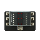 Блок предохранителей Skipper ножевой Винтовой зажим (М4), 6 цепей Блок предохранителей Skipper ножевой Винтовой зажим (М4), 6 цепей