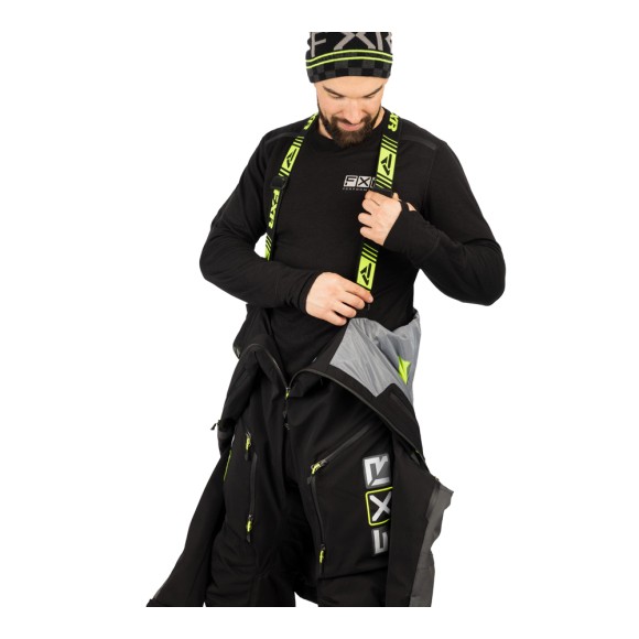 Комбинезон FXR Maverick без утеплителя Black/Charcoal/Hi Vis, S Комбинезон FXR Maverick без утеплителя Black/Charcoal/Hi Vis, S