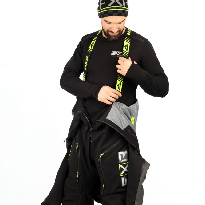Комбинезон FXR Maverick без утеплителя Black/Charcoal/Hi Vis, S