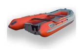 Лодка РИБ (RIB) STEL R-420, серый/оранжевый, накладки на рундук и банки, защита киля, корпус серый