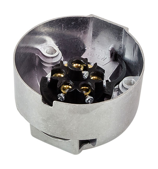 Розетка для прицепа, металлический корпус, 7 контактов