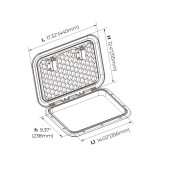 Крышка рундука SEAFLO 315x440 мм с замком, белый пластик