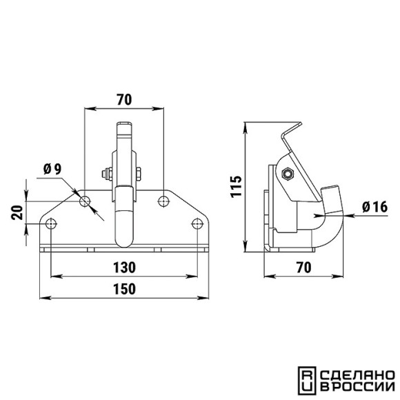 Прицепной крюк для снегохода YAMAHA Прицепной крюк для снегохода YAMAHA