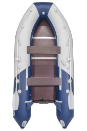 Надувная лодка ПВХ, Ривьера Компакт 3400 СК Комби, светло-серый/синий