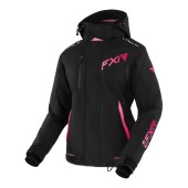 Куртка FXR Edge с утеплителем Black/Electric Pink-Raspberry Fade, 12