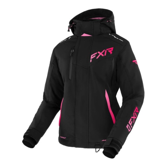Куртка FXR Edge с утеплителем Black/Electric Pink-Raspberry Fade, 12
