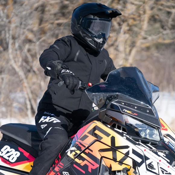 Перчатки FXR Fusion с утеплителем Black/White, XL