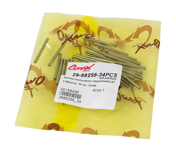 Ролики игольчатого подшипника для Mercury 70-300, 34 шт, Omax