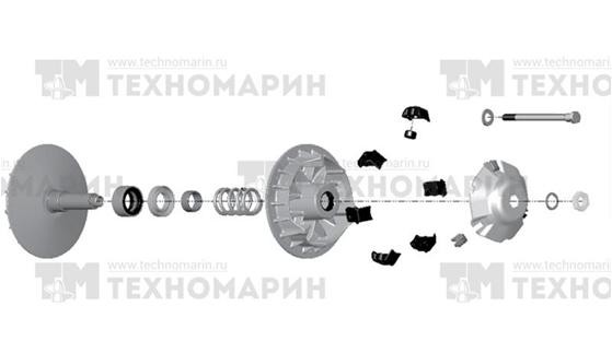 Ведущий вариатор квадроцикла BRP 0900-0033 (нов. арт. 0900-0391) Ведущий вариатор квадроцикла BRP 0900-0033 (нов. арт. 0900-0391)