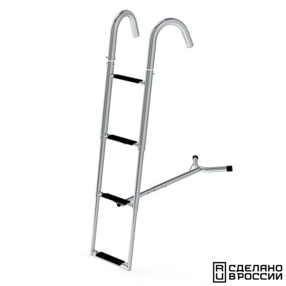 Трап телескопический носовой, 4 черных ступени (ширина 260 мм.)