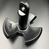 Якорь речной 3-х лепестковый (черный) с ПВХ покрытием 5.4кг (Allshine)