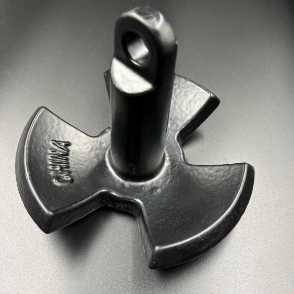 Якорь речной 3-х лепестковый (черный) с ПВХ покрытием 5.4кг (Allshine)