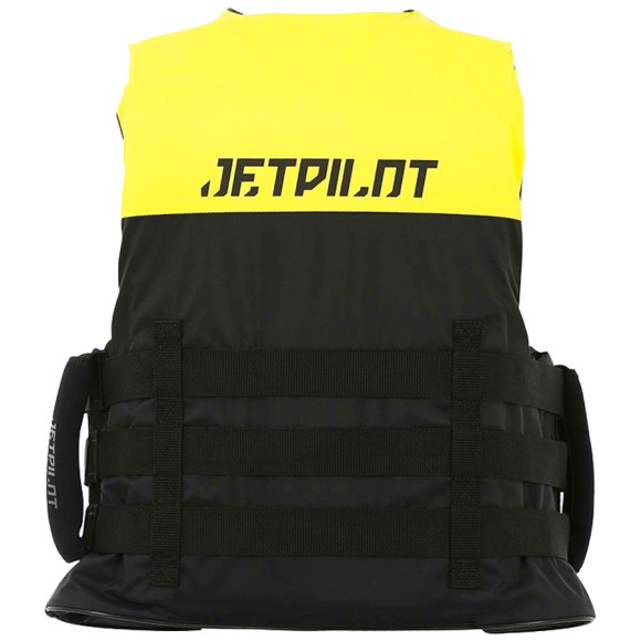 Жилет спасательный JetPilot Strike 4-Buckle ISO Nylon Vest YELLOW/BLACK, L/XL Жилет спасательный JetPilot Strike 4-Buckle ISO Nylon Vest YELLOW/BLACK, L/XL