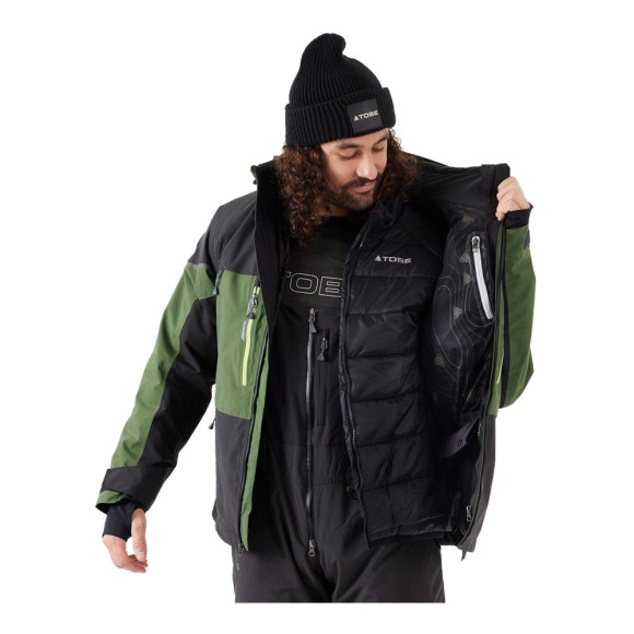 Куртка Tobe Contego 3-в-1 с утеплителем Dark Forest, XL Куртка Tobe Contego 3-в-1 с утеплителем Dark Forest, XL