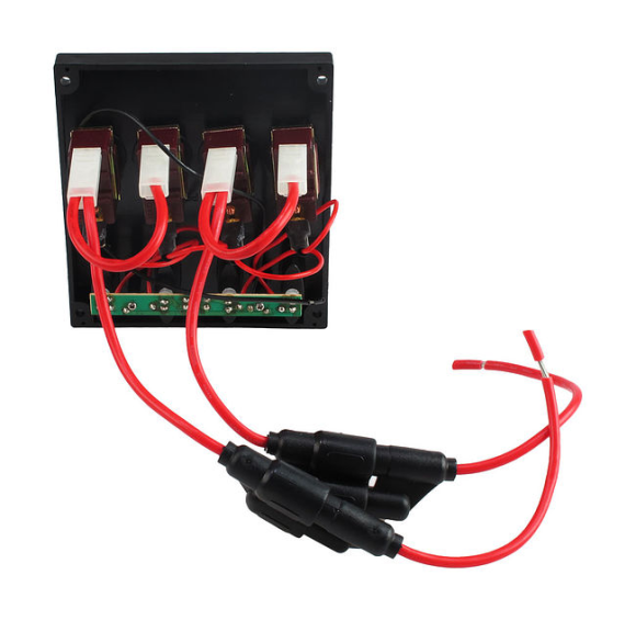 Панель бортового питания 4 переключателя, индикация