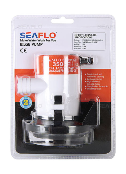Помпа осушительная 12 В, 350GPH (1324,75 л/час), SeaFlo Помпа осушительная 12 В, 350GPH (1324,75 л/час), SeaFlo