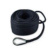 Трос (конец) якорный Skipper плетеный, 6мм, нейлон 50м, черный