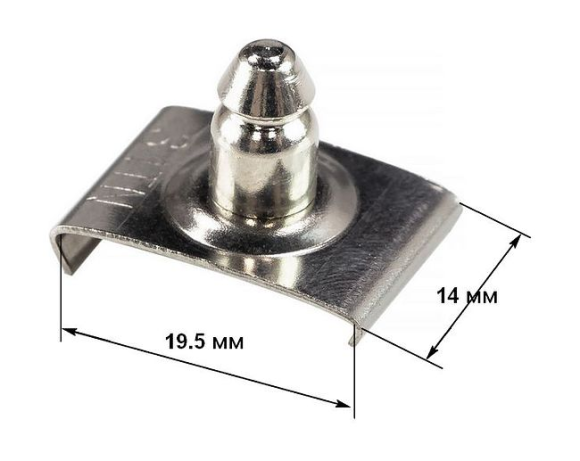 Ответная часть DOT для тентовой застежки на клипсе, никелированная латунь
