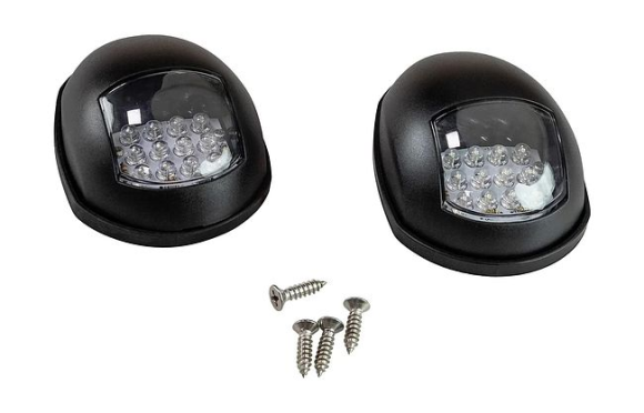 Огни ходовые светодиодные, черный корпус, комплект