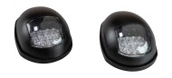 Огни ходовые светодиодные, черный корпус, комплект