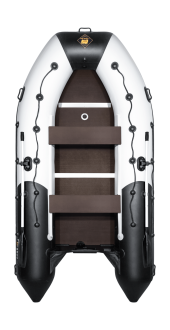 Надувная лодка ПВХ, Ривьера Максима 3600 СК Комби, светло-серый/черный