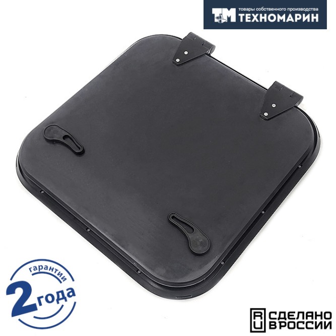 Люк палубный безрамный Пеликан 425x425 R75 (черное исполнение)