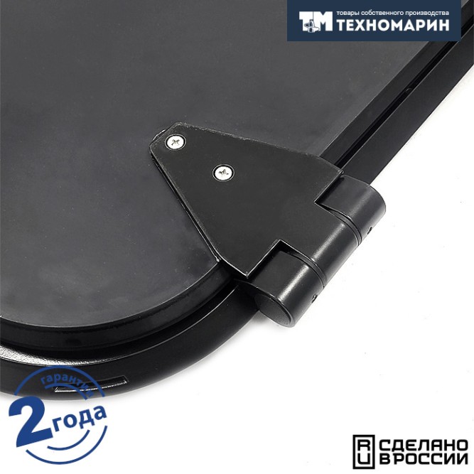 Люк палубный безрамный Пеликан 425x425 R75 (черное исполнение)