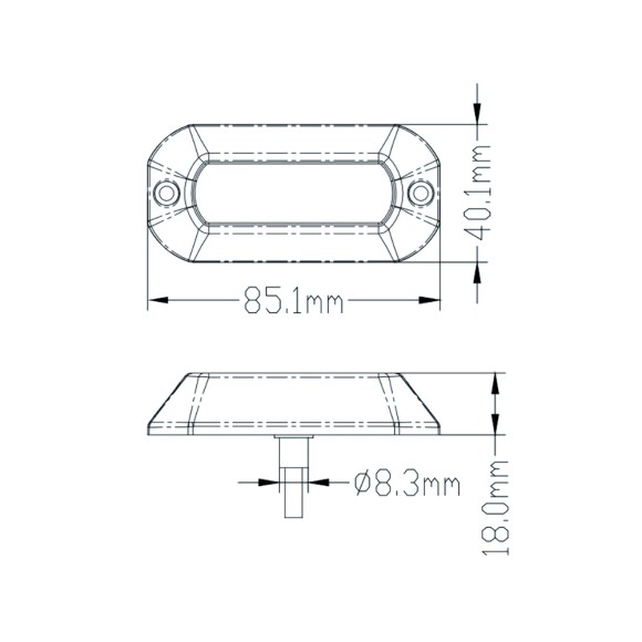 Фонарь подводный AAA, пластик белый