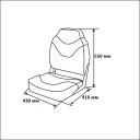 Сиденье мягкое складное Premium High Back Boat Seat, бело-синее