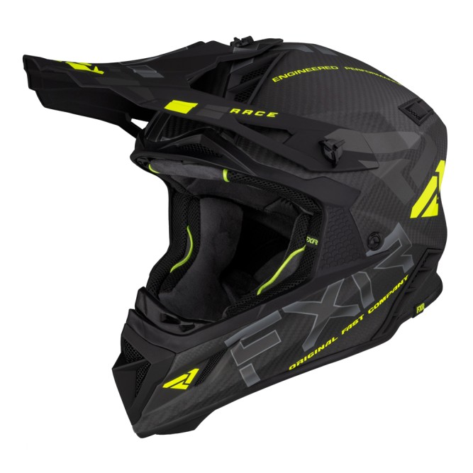 Шлем FXR Helium Carbon Hi Vis/Charcoalcoalcoal, S