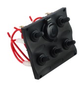 Панель бортового питания 5 переключателей, разъем прикуриватель