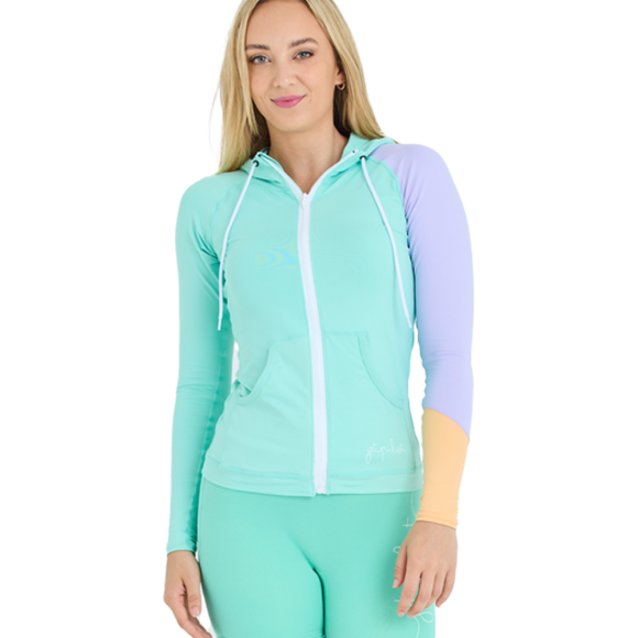 Толстовка JetPilot Pacer Hooded L/S Rashie Teal, XL