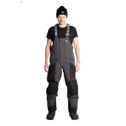 Полукомбинезон Jethwear Treeline Bib с утеплителем Black/Grey/Red, XXL