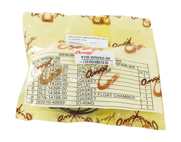 Ремкомплект карбюратора для Yamaha 25B/30H, Omax Ремкомплект карбюратора для Yamaha 25B/30H, Omax