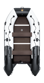 Надувная лодка ПВХ, Ривьера Максима 3800 СК Комби, светло-серый/черный