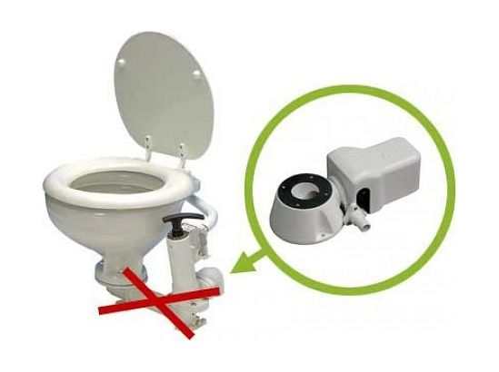Комплект для переделки ручного унитаза в электрический, 12 В