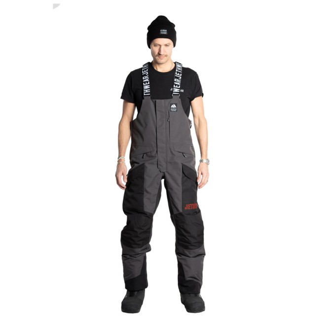 Полукомбинезон Jethwear Treeline Bib с утеплителем Black/Grey/Red, S