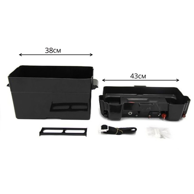 Короб для АБ с панелью индикации и USB зарядкой на два порта 460x255x300