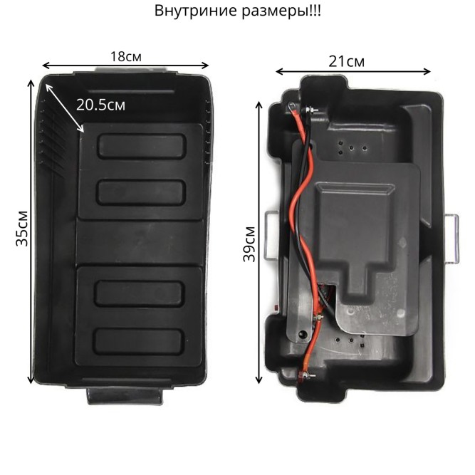 Короб для АБ с панелью индикации и USB зарядкой на два порта 460x255x300