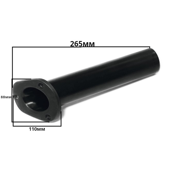 Держатель спиннинга врезной SUNFINE 40x270 мм, черный пластик (Замена EASTERNER C12701)