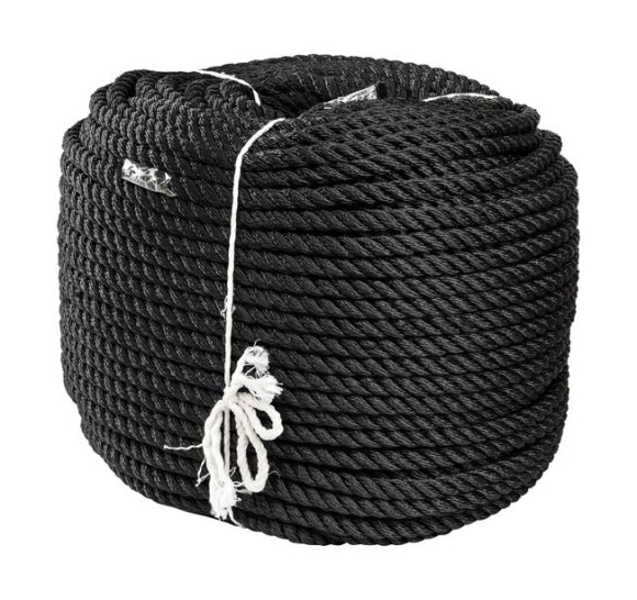 Веревка якорная 3-прядная d12мм, L150м, черный, Marine Rocket Веревка якорная 3-прядная d12мм, L150м, черный, Marine Rocket