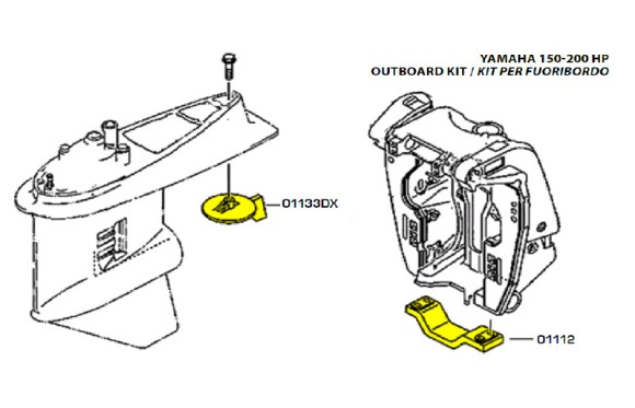 Комплект магниевых анодов Yamaha 150-225 л.с. Комплект магниевых анодов Yamaha 150-225 л.с.