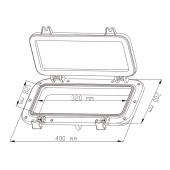 Иллюминатор SeaFlo 320Х128 (400Х200) мм