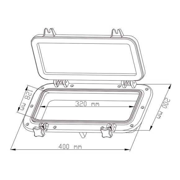 Иллюминатор SeaFlo 320Х128 (400Х200) мм