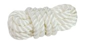 Веревка из полиэстера с огонами для крепления кранца, d10 мм, L2 м, цвет белый