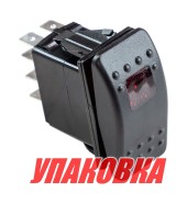 Переключатель трехпозиционный (ON)-OFF-(ON) 12В/20А 7р с подсветкой (упаковка из 10 шт.)