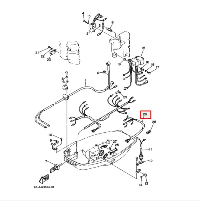 Удлинитель проводки Yamaha 40-50 6H3825530100