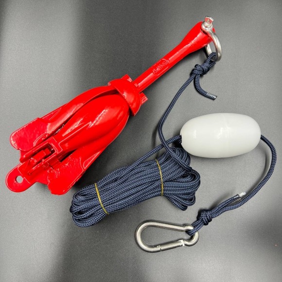 Якорь-кошка (Красный) 3.2кг с веревкой и поплавком в чехле (Allshine)