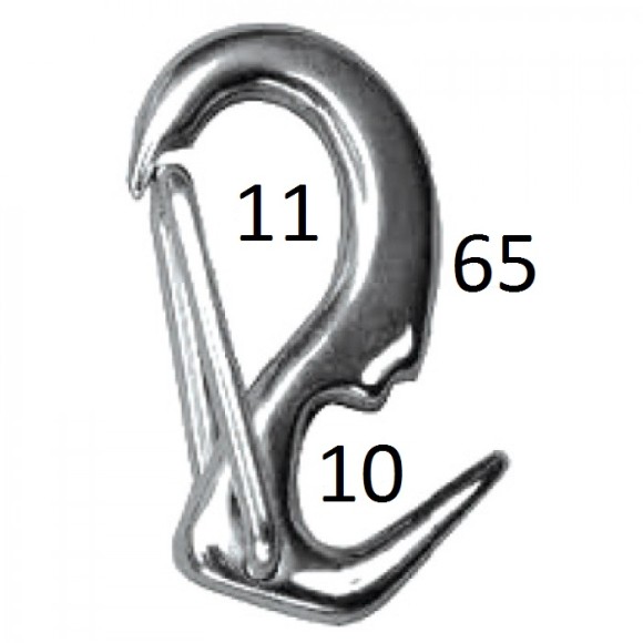 Карабин-крюк пружинный 65мм Карабин-крюк пружинный 65мм